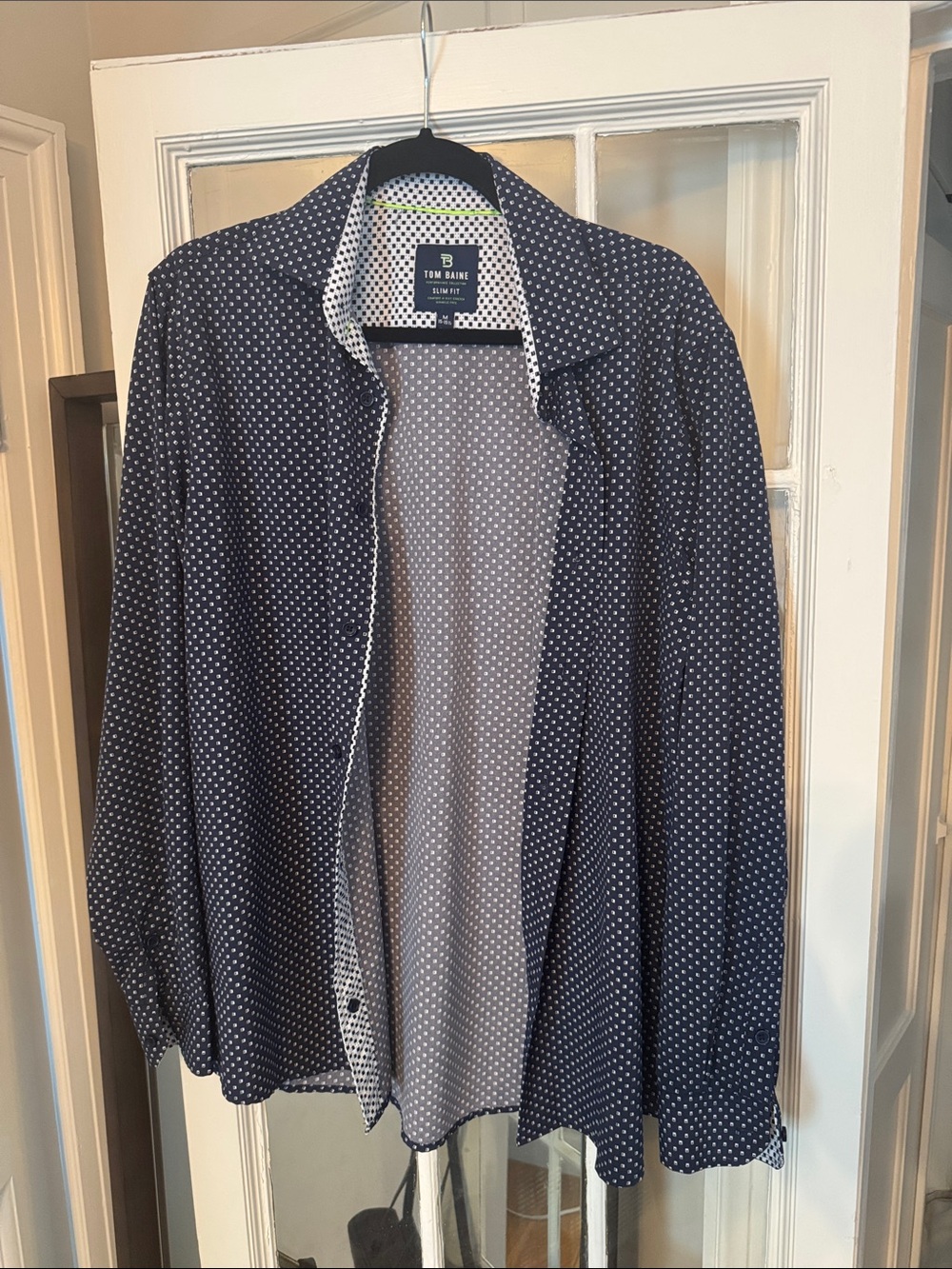 Navy Polka Dot Men's Lightweight Jacket